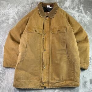 Vintage Walls Blizzard Pruf Duck Canvas Work Jacket Brown Chore Coat USA Men’s L